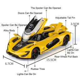 1:32 SRT Tomahawk Sports Car Model Toys Alloy Diecast Charger 1970 Vehicle Models Sound Light Doors Opened Pull Back Kids Gifts