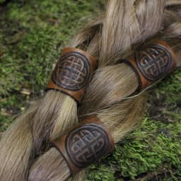 Medieval Viking Knight Belt Accessories Renaissance Celtic Leather Hair/Beard Bead Belt