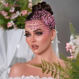 TOPQUEEN Wedding Headwear Bling Bride Rhinestone Headband Luxury Hair Pieces Women Party Trendy Handmade Hair Accessories HP852