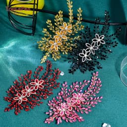 TOPQUEEN Wedding Headwear Bling Bride Rhinestone Headband Luxury Hair Pieces Women Party Trendy Handmade Hair Accessories HP852