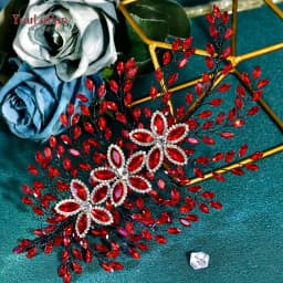 TOPQUEEN Wedding Headwear Bling Bride Rhinestone Headband Luxury Hair Pieces Women Party Trendy Handmade Hair Accessories HP852