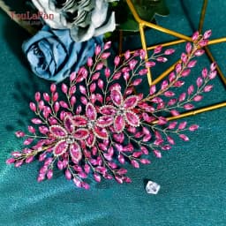 TOPQUEEN Wedding Headwear Bling Bride Rhinestone Headband Luxury Hair Pieces Women Party Trendy Handmade Hair Accessories HP852