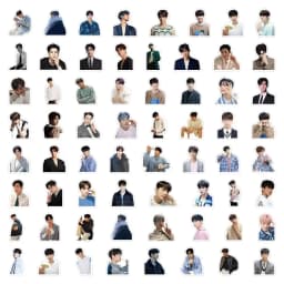 63Pcs Korean Boy Band Member Cha EunWoo Graffiti Stickers Decoration Phone Case Laptop Notebook Skateboard