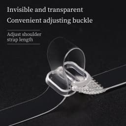 Women's Transparent Frosted Invisible Underwear Straps/ Adjustable Non-slip Seamless Bra Shoulder Strap/ Environmental