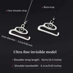 Women's Transparent Frosted Invisible Underwear Straps/ Adjustable Non-slip Seamless Bra Shoulder Strap/ Environmental