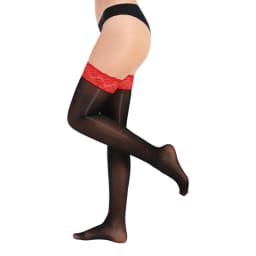 1 Pair Women's Shiny Silky Stockings Horse Oil High Tights With Silicone Lace Top Summer Sexy Elastic High Socks