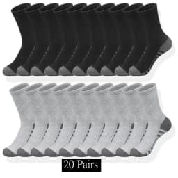 Ultra Soft Breathable Men Classic Crew Socks Comfy Casual Unisex Socks For Outdoor Wearing 1/10/20/30 Pairs 2025