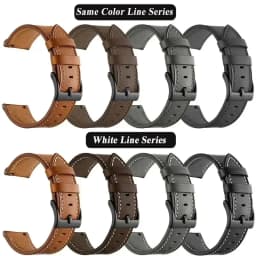 Leather Strap Watchband for Amazfit Bip 6 5 Bip6 Smart Watch Wriststrap Quick Releas Bracelet for Amazfit Bip6 Accessories