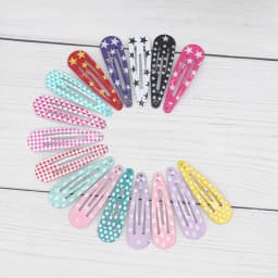 20-100Pcs Print Clips for Hair Metal Barrettes Snap Hair Clips for Girls Kids Teens Women Cute Candy Color Hair Pins for Gift