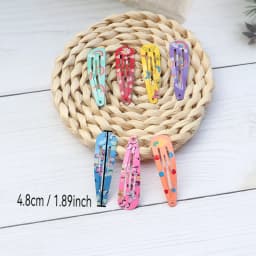 20-100Pcs Print Clips for Hair Metal Barrettes Snap Hair Clips for Girls Kids Teens Women Cute Candy Color Hair Pins for Gift