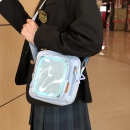Y2K Mini Itabag Women Korean Casual Crossbody Bags Transparent Pocket Small Shoulder Bag Purses and Phone Ita Bag DIY Bag