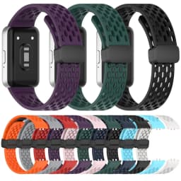 Magnetic D Buckle Sports Silicone Band For Samsung Galaxy Fit 3 Fit3 SM-R390 Replacement Strap Wristband Bracelet Accessories