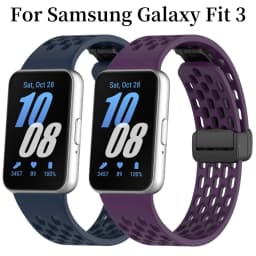 Magnetic D Buckle Sports Silicone Band For Samsung Galaxy Fit 3 Fit3 SM-R390 Replacement Strap Wristband Bracelet Accessories