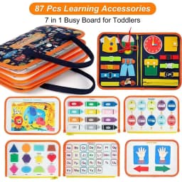 Montessori Busy Board for Ages 3-6 - Sensory Educational Toy for Early Learning & Fine Motor Skills Development