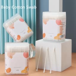 Sticks Cotton 400PCS Organic Baby Cotton Swabs Paper Buds for Baby Ear Nose Clean Ultra Safe Hypo-allergenic Biodegradable