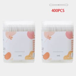 Sticks Cotton 400PCS Organic Baby Cotton Swabs Paper Buds for Baby Ear Nose Clean Ultra Safe Hypo-allergenic Biodegradable