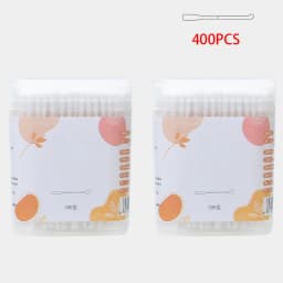 Sticks Cotton 400PCS Organic Baby Cotton Swabs Paper Buds for Baby Ear Nose Clean Ultra Safe Hypo-allergenic Biodegradable