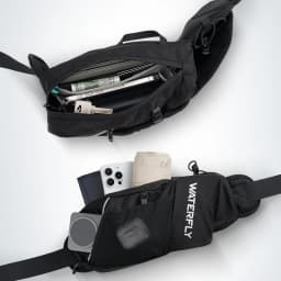 WATERFLY Fanny Pack Waist Bag: Hiking Water Bottle Holder with Strap Waist Pack for Women Men Hydration Hip Packs for Running