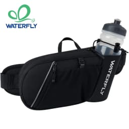 WATERFLY Fanny Pack Waist Bag: Hiking Water Bottle Holder with Strap Waist Pack for Women Men Hydration Hip Packs for Running