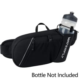 WATERFLY Fanny Pack Waist Bag: Hiking Water Bottle Holder with Strap Waist Pack for Women Men Hydration Hip Packs for Running
