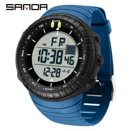 SANDA New 6256 Men's Electronic Watch Large Dial Outdoor Waterproof Sports Watch Night Light Alarm Clock Multi Functional Watch