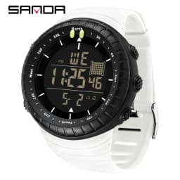 SANDA New 6256 Men's Electronic Watch Large Dial Outdoor Waterproof Sports Watch Night Light Alarm Clock Multi Functional Watch
