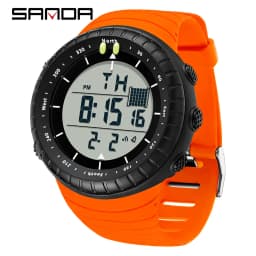 SANDA New 6256 Men's Electronic Watch Large Dial Outdoor Waterproof Sports Watch Night Light Alarm Clock Multi Functional Watch