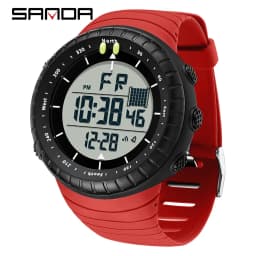 SANDA New 6256 Men's Electronic Watch Large Dial Outdoor Waterproof Sports Watch Night Light Alarm Clock Multi Functional Watch
