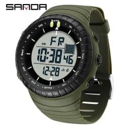 SANDA New 6256 Men's Electronic Watch Large Dial Outdoor Waterproof Sports Watch Night Light Alarm Clock Multi Functional Watch