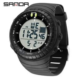 SANDA New 6256 Men's Electronic Watch Large Dial Outdoor Waterproof Sports Watch Night Light Alarm Clock Multi Functional Watch