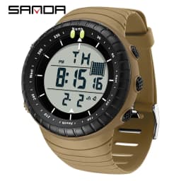 SANDA New 6256 Men's Electronic Watch Large Dial Outdoor Waterproof Sports Watch Night Light Alarm Clock Multi Functional Watch