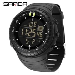 SANDA New 6256 Men's Electronic Watch Large Dial Outdoor Waterproof Sports Watch Night Light Alarm Clock Multi Functional Watch