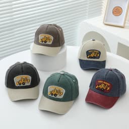 Fashion Letter Children Baseball Hat Solid Color Baby Peaked Cap Cotton Casual Kids Duck Tongue Cap 3-6Year Boy Girl Sun Visors