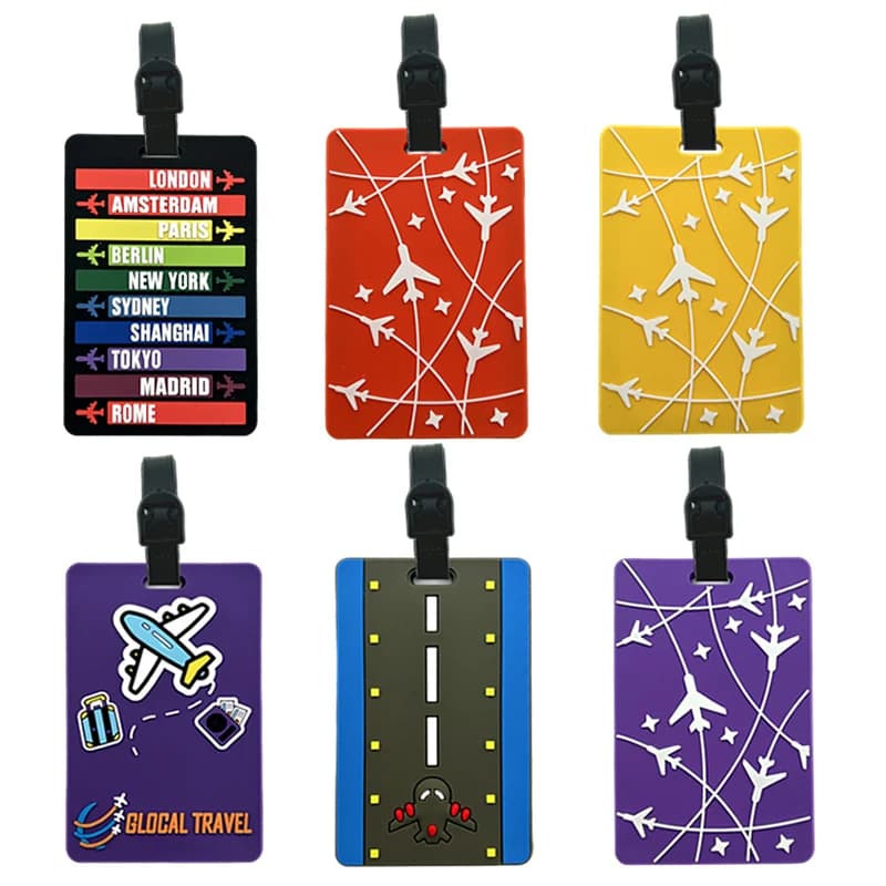 New Letter Airplane Shaped Luggage Bag PVC Tag Name ID Bag Identification Tag Travel Accessories