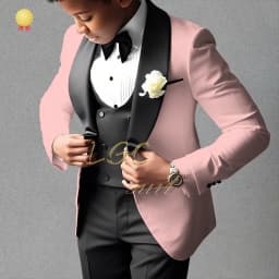 Boys’ Beige 3-Piece Suit with Classic Modern Comfortable Tailoring, Ideal for Weddings, Banquets, Birthdays & Performances