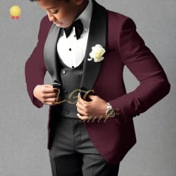 Boys’ Beige 3-Piece Suit with Classic Modern Comfortable Tailoring, Ideal for Weddings, Banquets, Birthdays & Performances