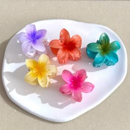 4cm Small Gradient Flower Hair Clips New Sweet Flower Side Barrettes Crab Hairpins Baby Headwear For Women Hair Accessories Gift