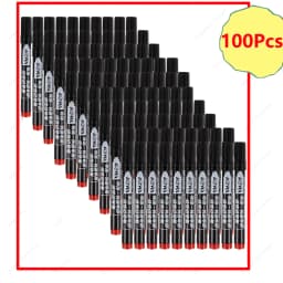 1-100Pcs Waterproof Oil-based Marker Pen Quick Dry Black Blue Red Ink Permanent for Metal Glass Stationery Art School Supply