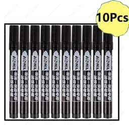 1-100Pcs Waterproof Oil-based Marker Pen Quick Dry Black Blue Red Ink Permanent for Metal Glass Stationery Art School Supply