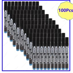 1-100Pcs Waterproof Oil-based Marker Pen Quick Dry Black Blue Red Ink Permanent for Metal Glass Stationery Art School Supply