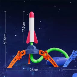 Childrens Air Rocket Foot Pump Launcher Flying Toys Game Set Jump Practice Hands-Original Judgment Ability Accessories Random