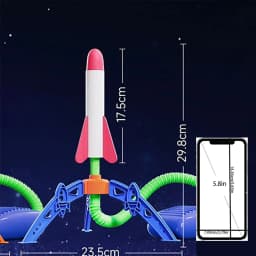 Childrens Air Rocket Foot Pump Launcher Flying Toys Game Set Jump Practice Hands-Original Judgment Ability Accessories Random