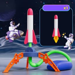 Childrens Air Rocket Foot Pump Launcher Flying Toys Game Set Jump Practice Hands-Original Judgment Ability Accessories Random