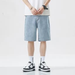 2025 New Summer Shorts Jeans Men Denim Pants Stretch Dark Blue Fashion Design Men's Jeans Slim Straight Male Short Jeans Hombre