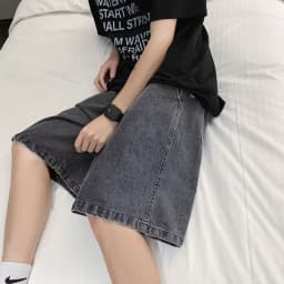 2025 New Summer Shorts Jeans Men Denim Pants Stretch Dark Blue Fashion Design Men's Jeans Slim Straight Male Short Jeans Hombre