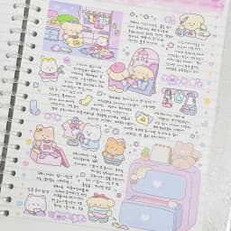Cute Cartoon Animal Bear Stickers Handbook Diary Planner Notebook Scrapbook Stationery DIY Decorative Waterproof Stickers