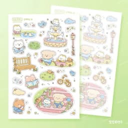 Cute Cartoon Animal Bear Stickers Handbook Diary Planner Notebook Scrapbook Stationery DIY Decorative Waterproof Stickers