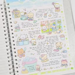 Cute Cartoon Animal Bear Stickers Handbook Diary Planner Notebook Scrapbook Stationery DIY Decorative Waterproof Stickers