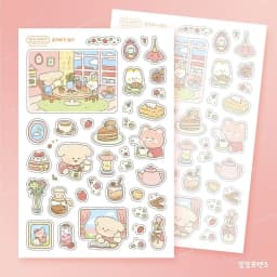 Cute Cartoon Animal Bear Stickers Handbook Diary Planner Notebook Scrapbook Stationery DIY Decorative Waterproof Stickers