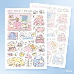 Cute Cartoon Animal Bear Stickers Handbook Diary Planner Notebook Scrapbook Stationery DIY Decorative Waterproof Stickers